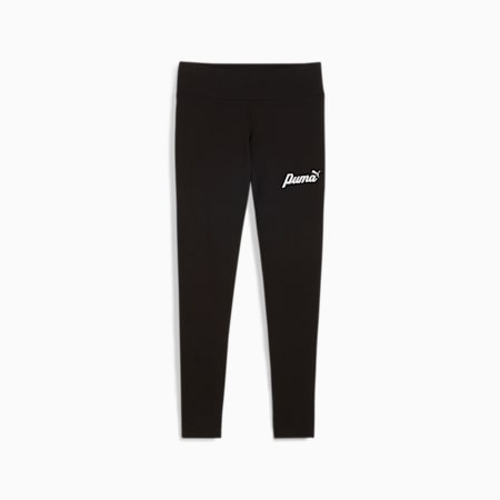 ESS+ SCRIPT Leggings Women, PUMA Black-gold foil, small