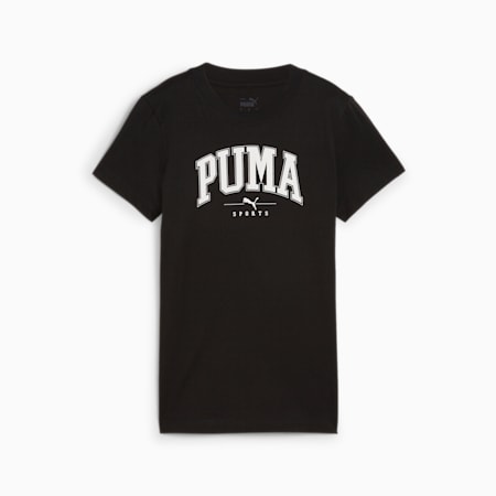 PUMA SQUAD Graphic Tee Women, PUMA Black, small-PHL