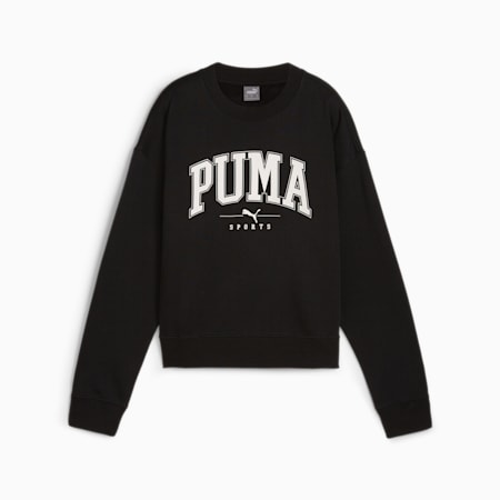 Sudadera de cuello redondo PUMA SQUAD Full-Length para mujer, PUMA Black, small