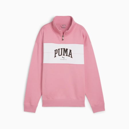 PUMA SQUAD hoodie met kwartrits voor dames, Mauved Out, small