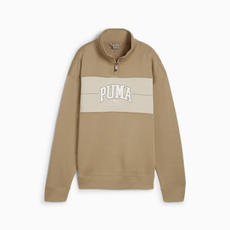 PUMA SQUAD hoodie met kwartrits voor dames, Oak Branch, small