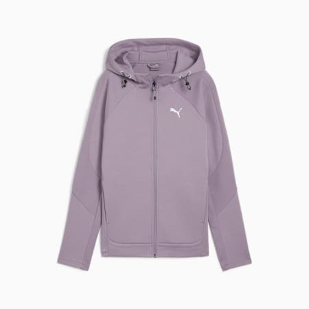 EVOSTRIPE Full-Zip Hoodie Women, Pale Plum, small-AUS