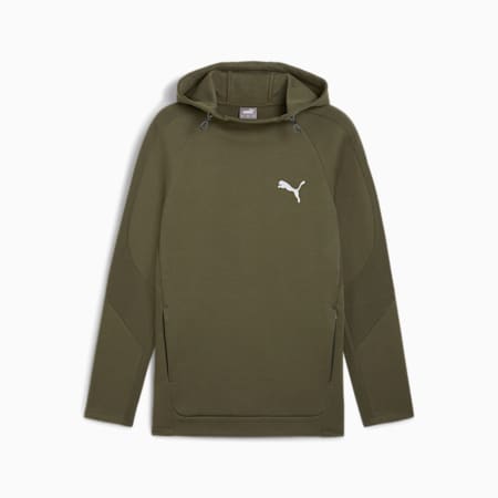 EVOSTRIPE Men's Hoodie, Dark Olive, small-NZL