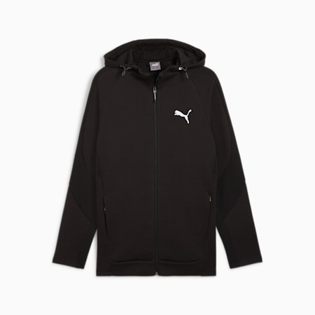 EVOSTRIPE Men's Full-Zip Hoodie, PUMA Black, small-AUS