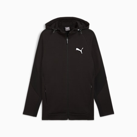 EVOSTRIPE hoodie met rits voor heren, PUMA Black, small