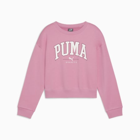 PUMA SQUAD Crew Sweat - Girls 8-16 years, Mauved Out, small-AUS