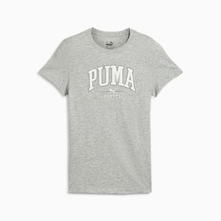 PUMA SQUAD Tee - Girls 8-16 years, Light Gray Heather, small-NZL