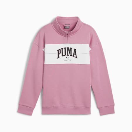 PUMA SQUAD Sweatshirt mit halbem Reißverschluss Teenager, Mauved Out, small