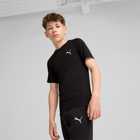 EVOSTRIPE Tee Youth, PUMA Black, small