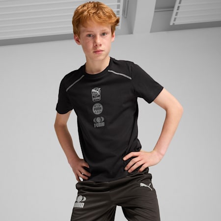 ACTIVE SPORTS T-shirt met print voor jongeren, PUMA Black, small