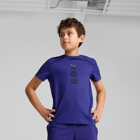 ACTIVE SPORTS T-Shirt mit Grafik Teenager, Lapis Lazuli, small