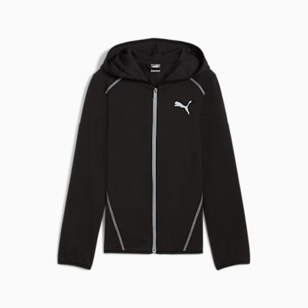 Felpa con cappuccio e zip integrale ACTIVE SPORTS per ragazzi, PUMA Black, small