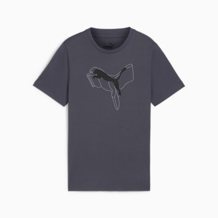 T-shirt grafica ESS+ LOGO LAB per ragazzi, Galactic Gray, small