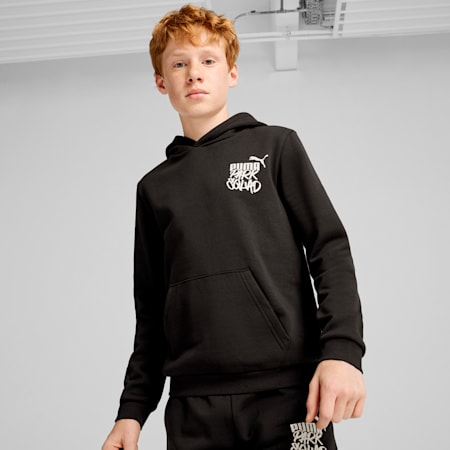 ESS+ MID 90s Hoodie Youth, PUMA Black, small