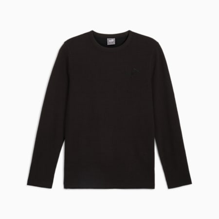 ESS ELEVATED Long-Sleeve Tee Men, PUMA Black, small