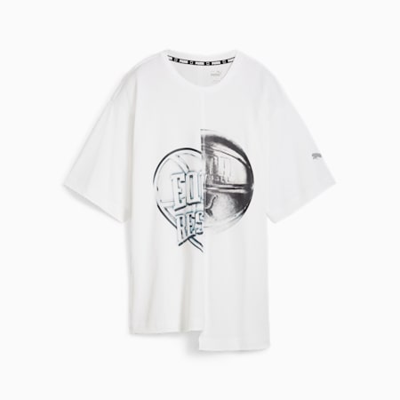 Cherry on Top Women's Cut and Sew Basketball Tee, PUMA White, small-AUS