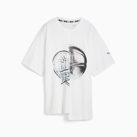 Cherry on Top Women's Cut and Sew Basketball Tee, PUMA White, small-AUS