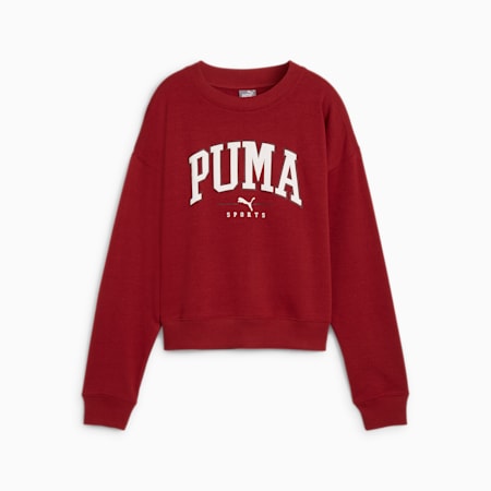 PUMA SQUAD Women's Crewneck Sweatshirt, Intense Red, small-AUS