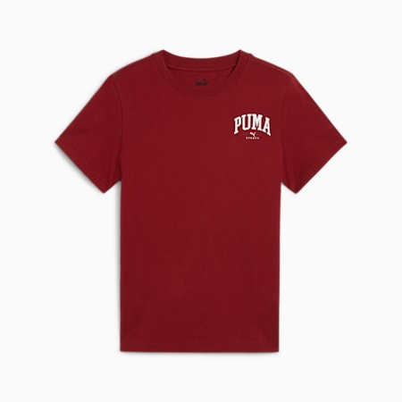 Camiseta juvenil PUMA SQUAD con estampado pequeño, Intense Red, small