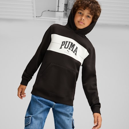 PUMA SQUAD Hoodie - Boys 8-16 years, PUMA Black, small-AUS