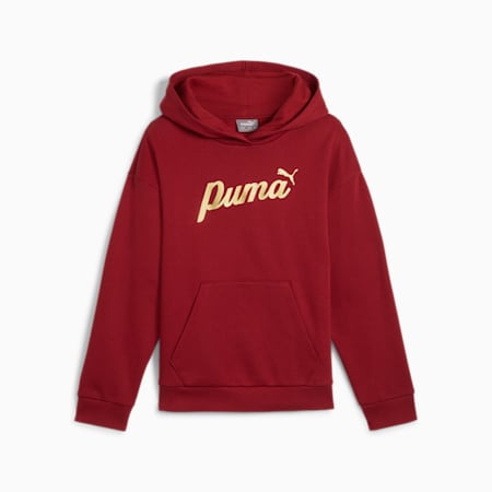 ESS+ SCRIPT Hoodie Youth, Intense Red-gold foil, small