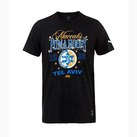 Maccabi Basketball Short Sleeve Tee 1 Men, PUMA Black, small-DFA