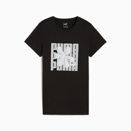 GRAPHICS T-shirt voor dames, PUMA Black, small
