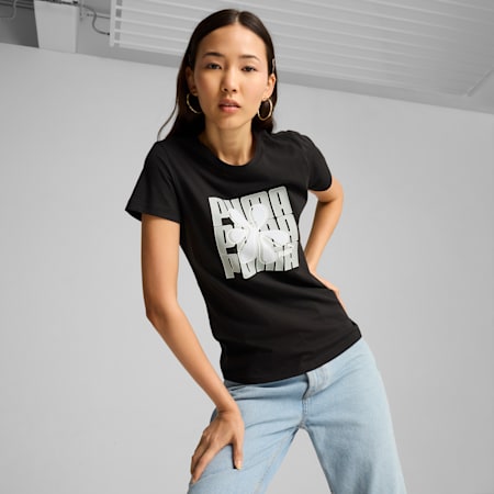 GRAPHICS Tee Women, PUMA Black, small