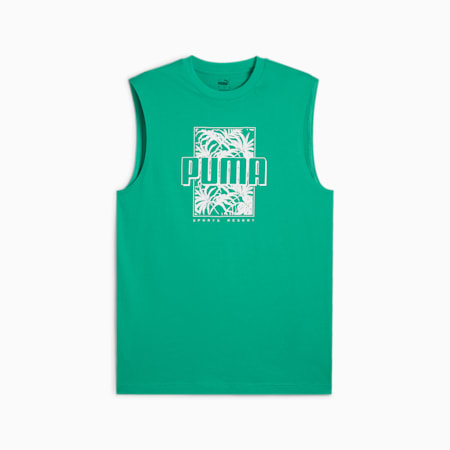 ESS+ PALM RESORT T-shirt voor heren, Sparkling Green, small