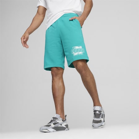 Shorts ESS+ PALM RESORT da uomo, Sparkling Green, small