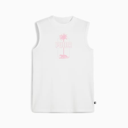 ESS+ PALM RESORT tanktop voor dames, PUMA White, small