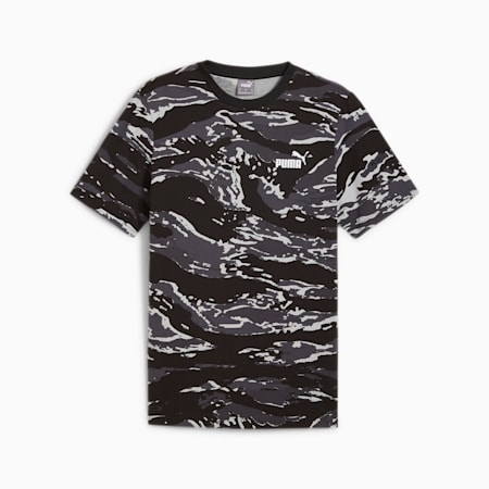 ESS+ CAMO Graphic T-Shirt Herren, PUMA Black, small