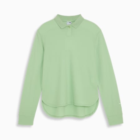 PUMA Kaos Lengan Panjang Klasik, Pure Green, small-IDN