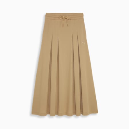 PUMA Pleated Midi Skirt, Prairie Tan, small-IDN
