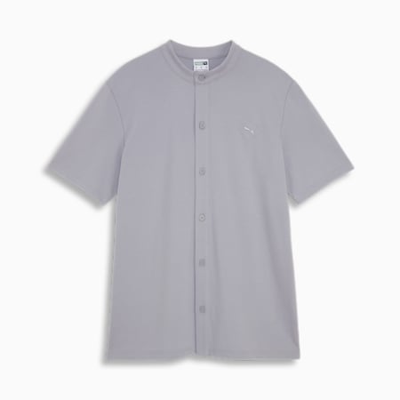 PUMA CLASSICS Pique Shirt, Gray Fog, small-IDN