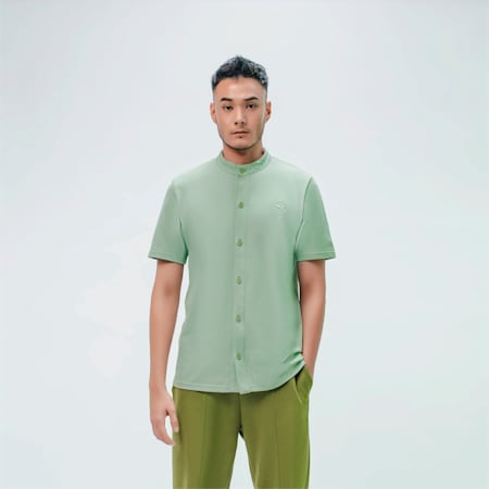 PUMA CLASSICS Pique Shirt, Pure Green, small-IDN