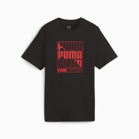 PUMA Logo Men's T-Shirt, PUMA Black, small-PHL