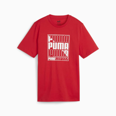 PUMA Logo Men's T-Shirt, For All Time Red, small-PHL