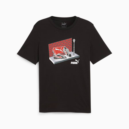 PUMA Logo Sneaker Men's T-Shirt, PUMA Black, small-PHL