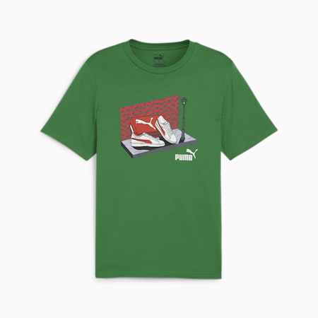 Kaos Pria Logo Sneaker PUMA, Archive Green, small-IDN