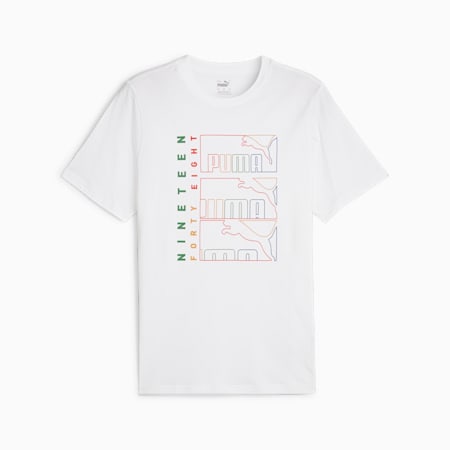 PUMA Logo Graphic Men's T-Shirt, PUMA White, small-PHL