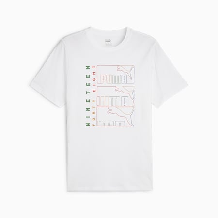 PUMA Logo Graphic Men's T-Shirt, PUMA White, small-SEA