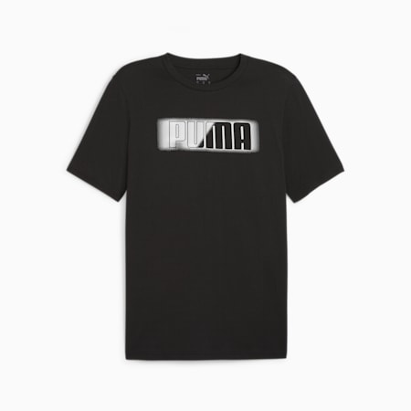 Puma black and white shirt best sale