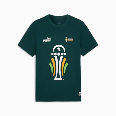 חולצת טי לגברים עם גביע טורניר PUMA AFCON 2023, Dark Myrtle, small-DFA