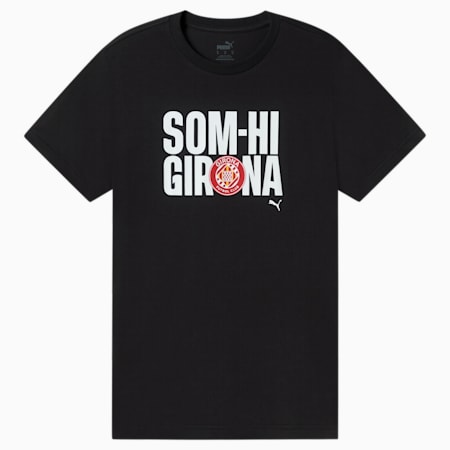 Girona FC T-shirt voor heren, PUMA Black-PUMA White, small