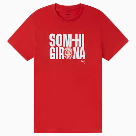 Girona FC T-shirt voor heren, PUMA Red-PUMA White, small