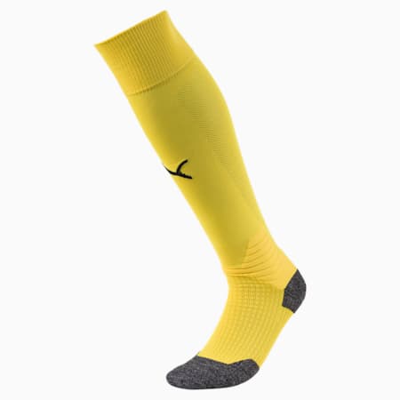 Liga Soccer Socks [1 Pair], Cyber Yellow-Puma Black, small
