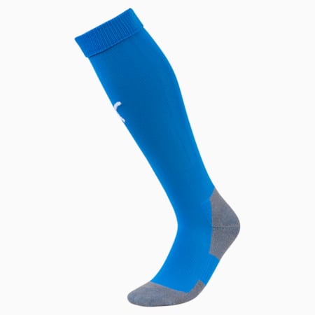 Football Men's LIGA Core Socks, Electric Blue Lemonade-Puma White, small-GBR