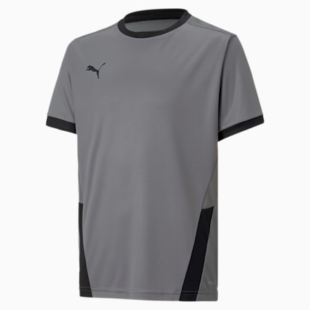 teamGOAL Football Kids' Jersey, Steel Gray-Puma Black, small-SEA