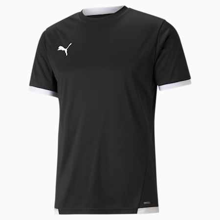 Camiseta de fútbol teamLIGA para hombre, Puma Black-Puma White, small